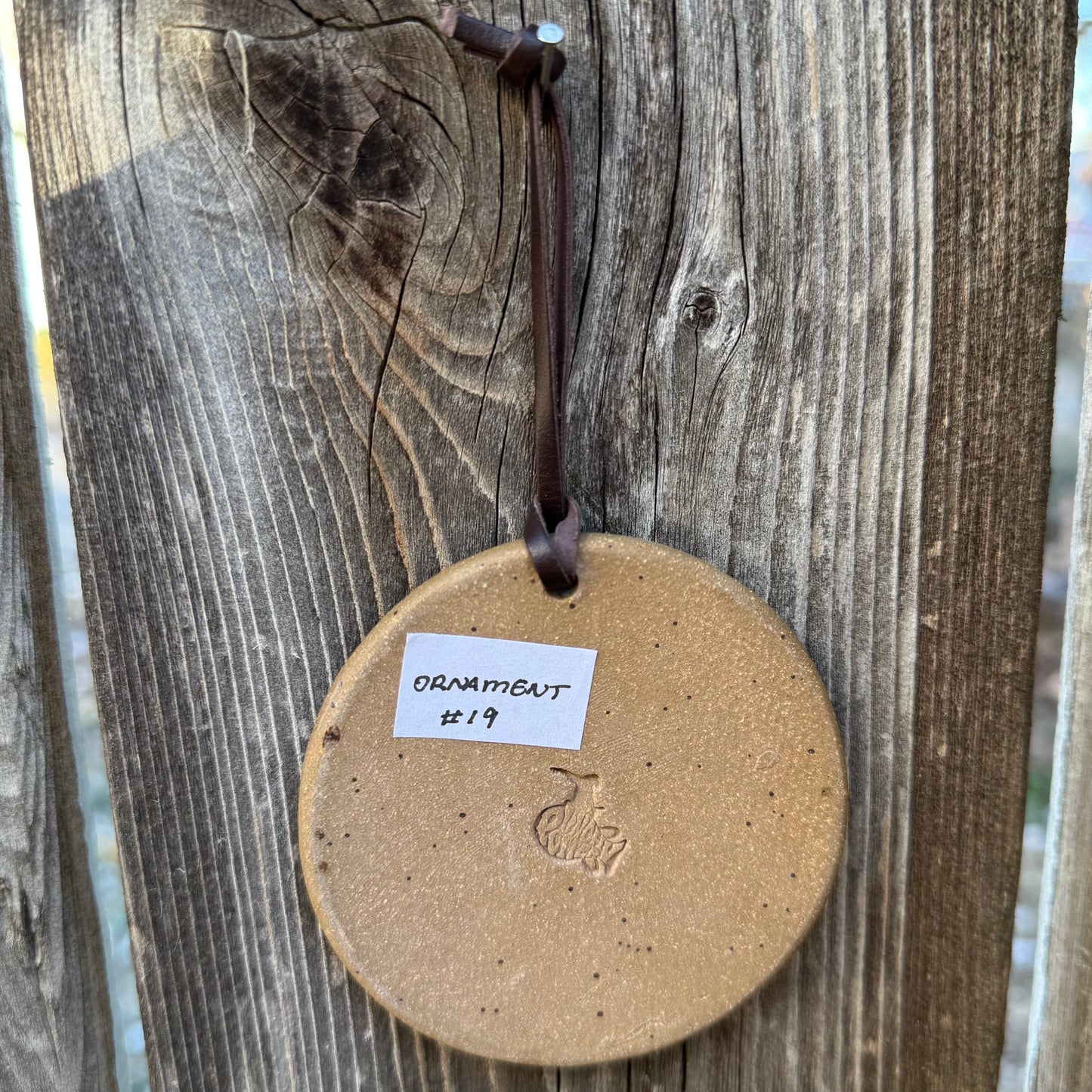 2025 ORNAMENT #19 - White & Red Jackson Flower