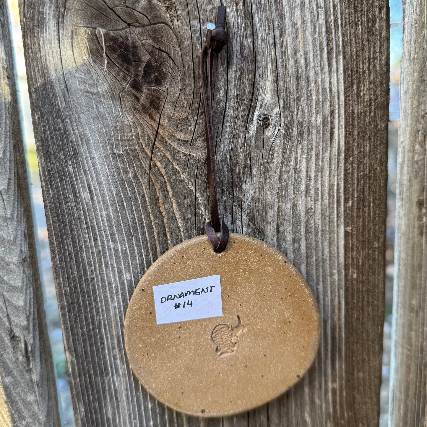 2025 ORNAMENT #14 - White & Turquoise Laramie Flower