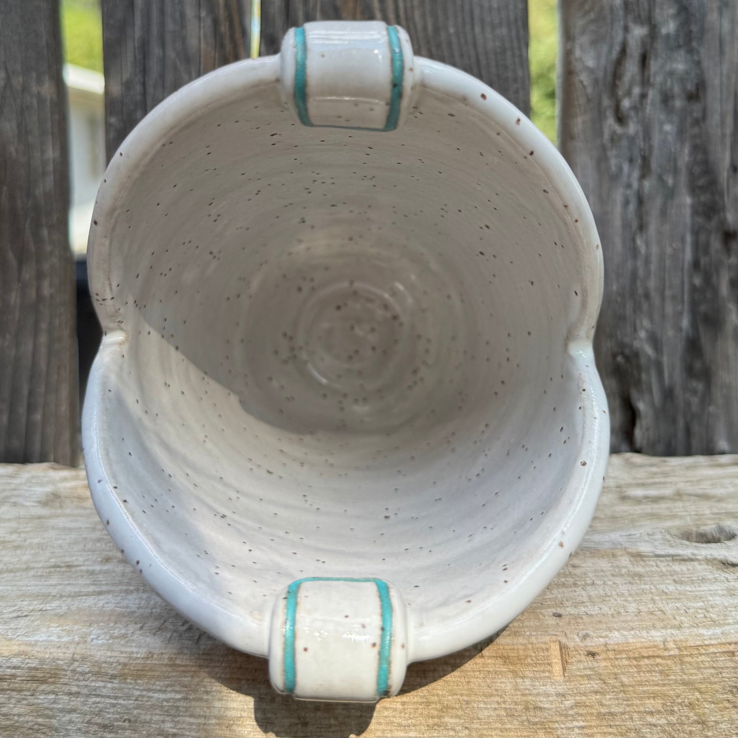 2025 BOOT VASE #2 - Turquoise & White
