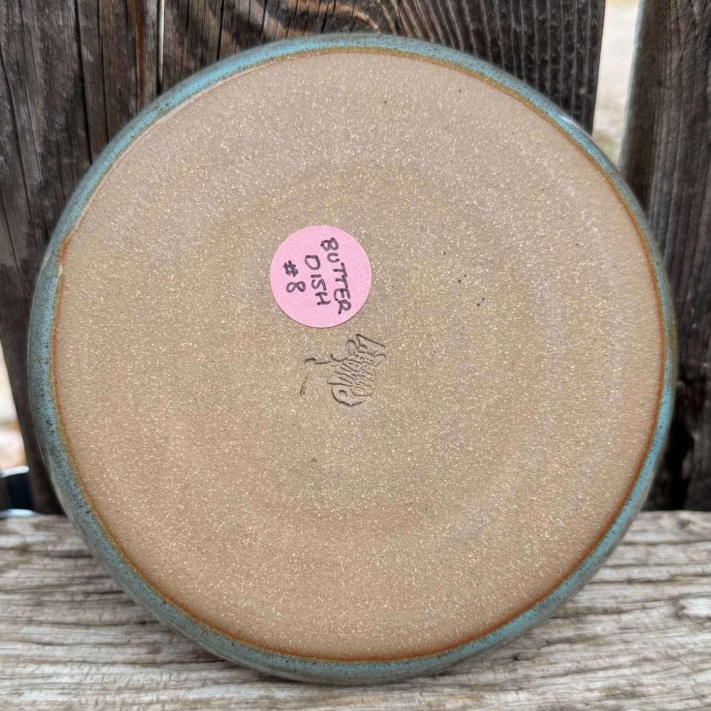 2025 BUTTER DISH #8 - Turquoise Cody Flower