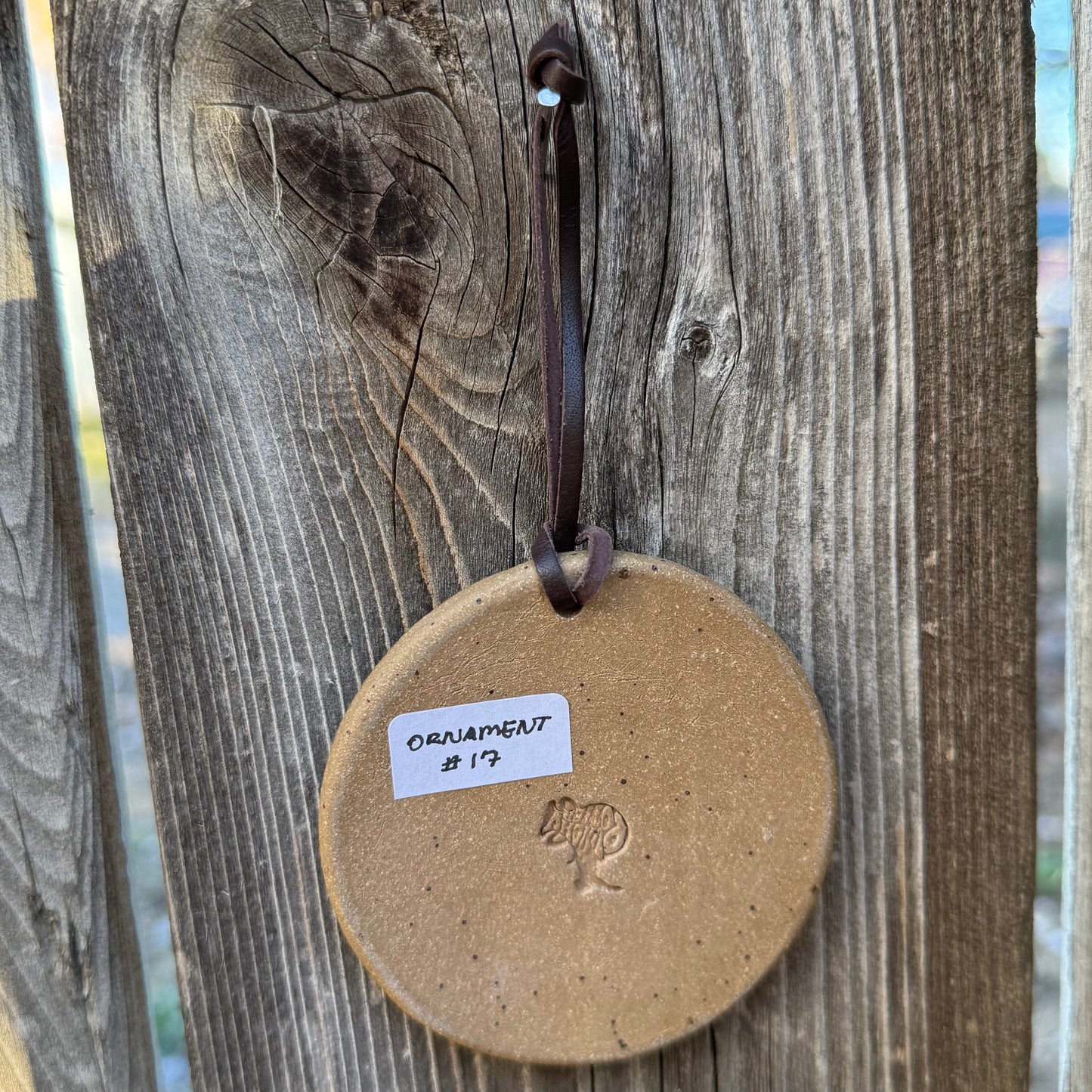 2025 ORNAMENT #17 White & Turquoise Laramie Flower