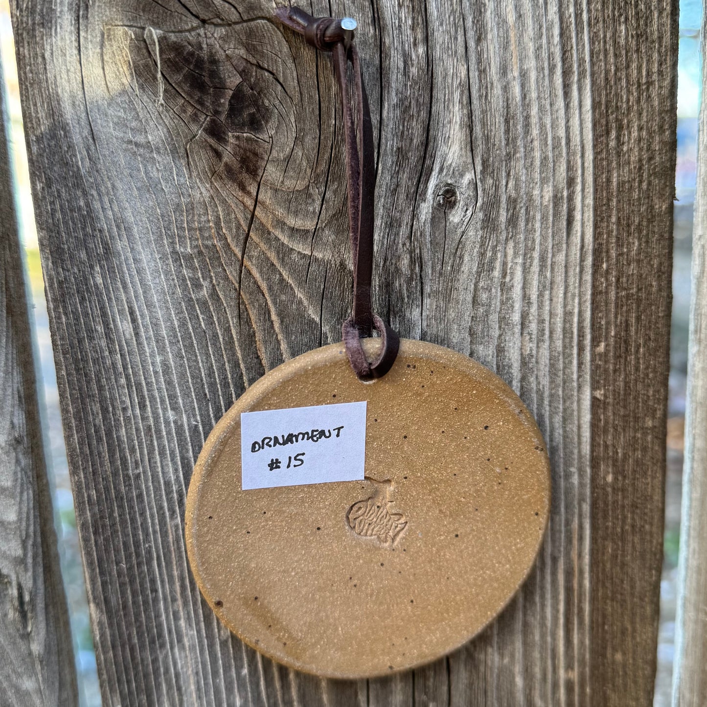 2025 ORNAMENT #15 - White & Turquoise Laramie Flower