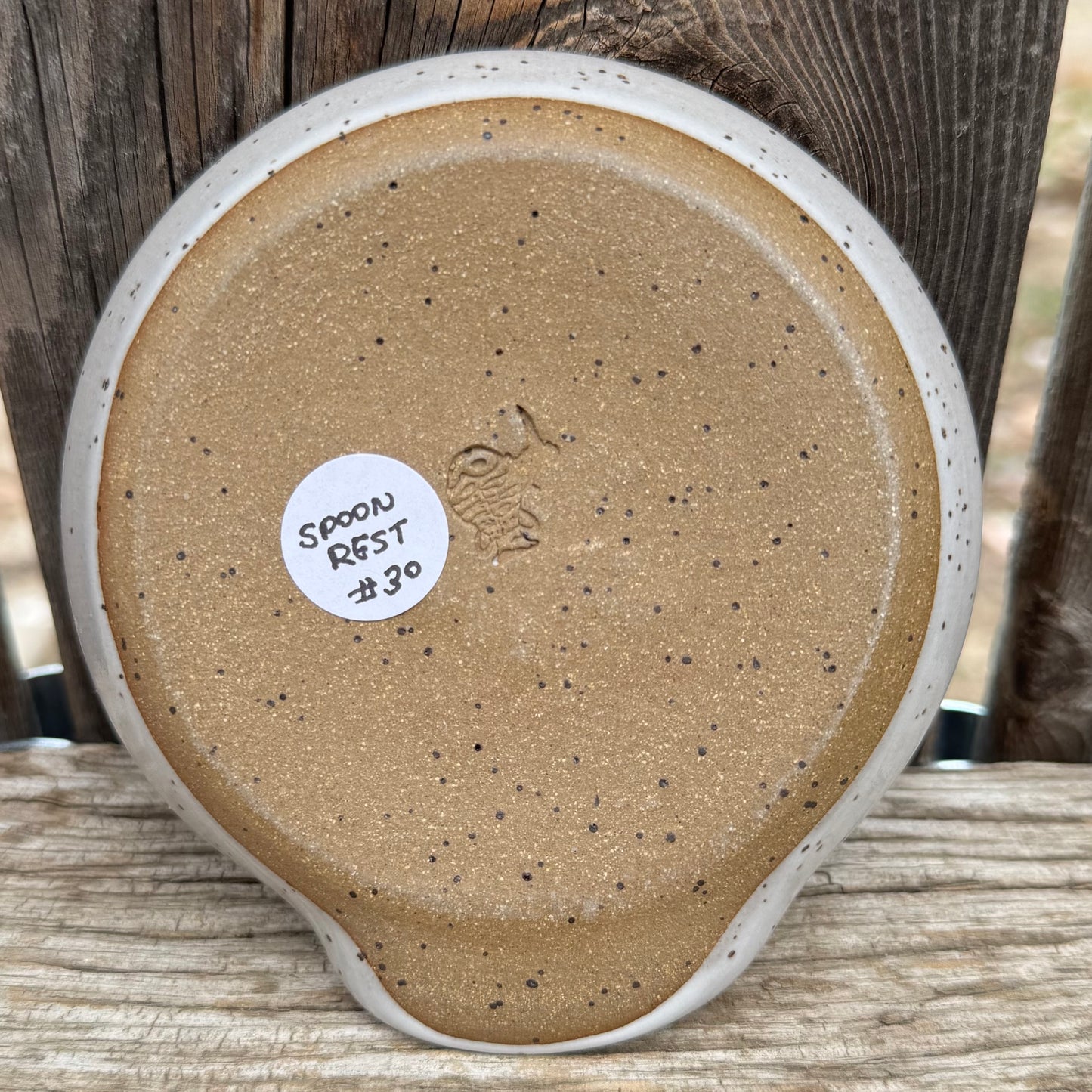 2025 SPOON REST #30 - White & Turquoise Oakley Patch