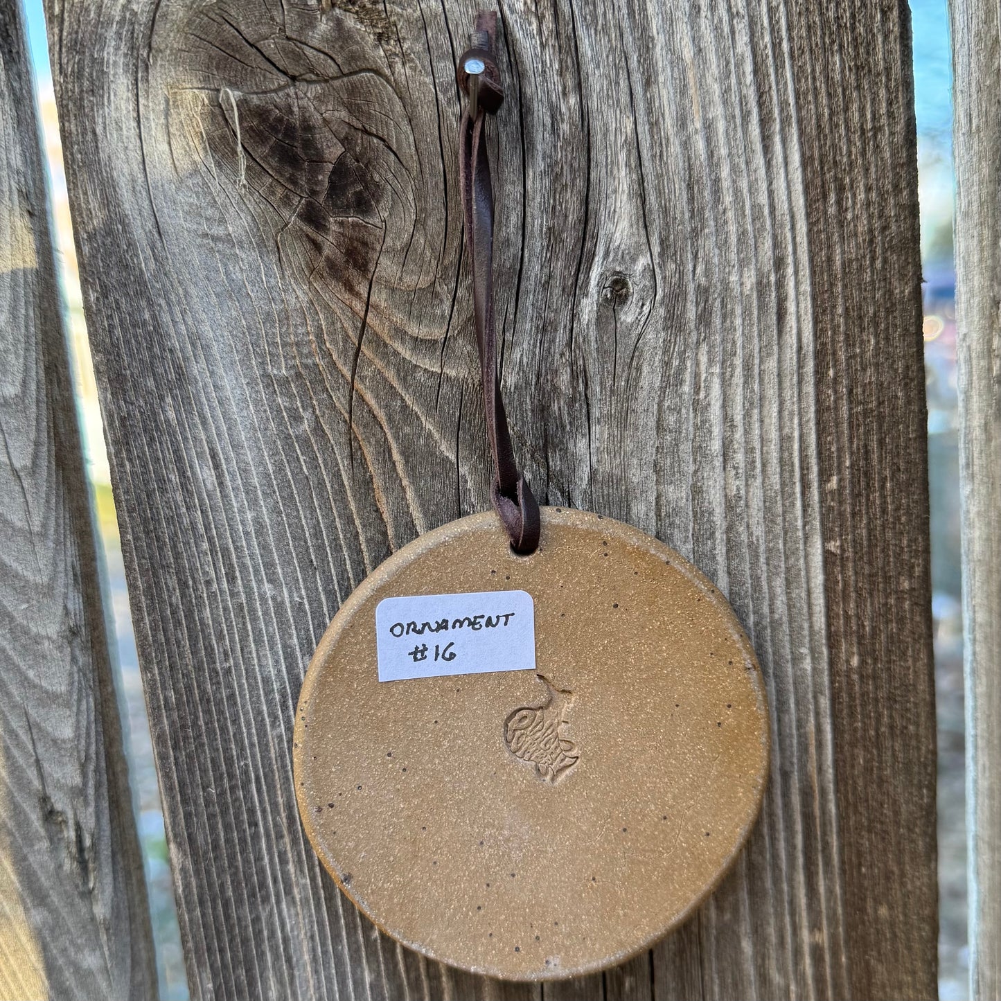 2025 ORNAMENT #16 - White & Turquoise Laramie Flower