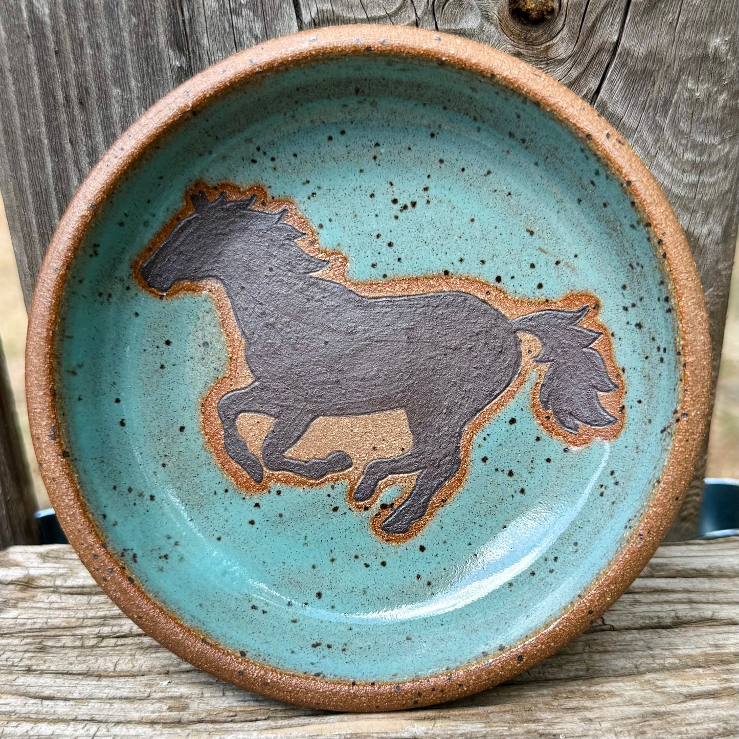 2026 RING DISH #20 - Turquoise Galloping Horse