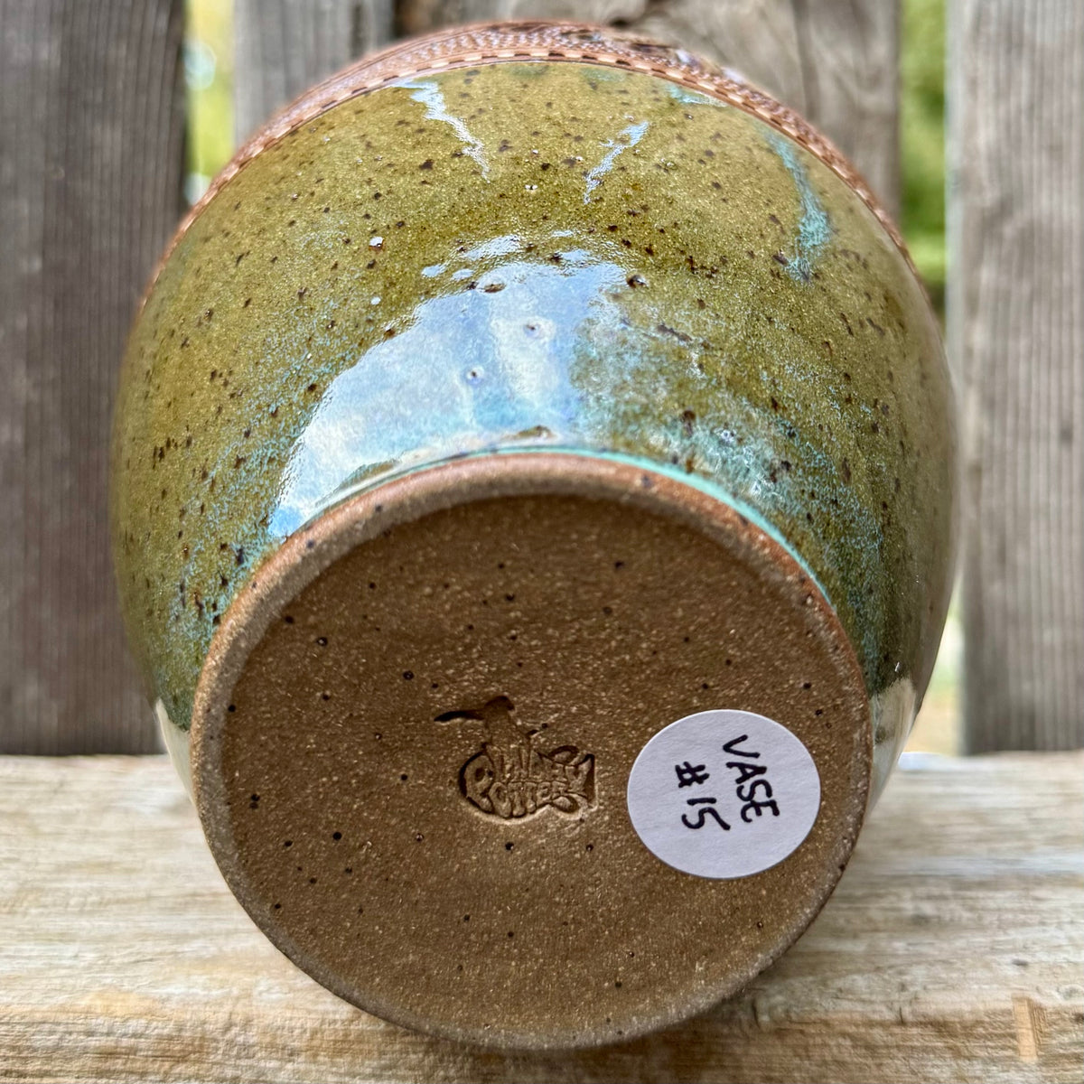 2026 VASE #15 - Turquoise Sunflower