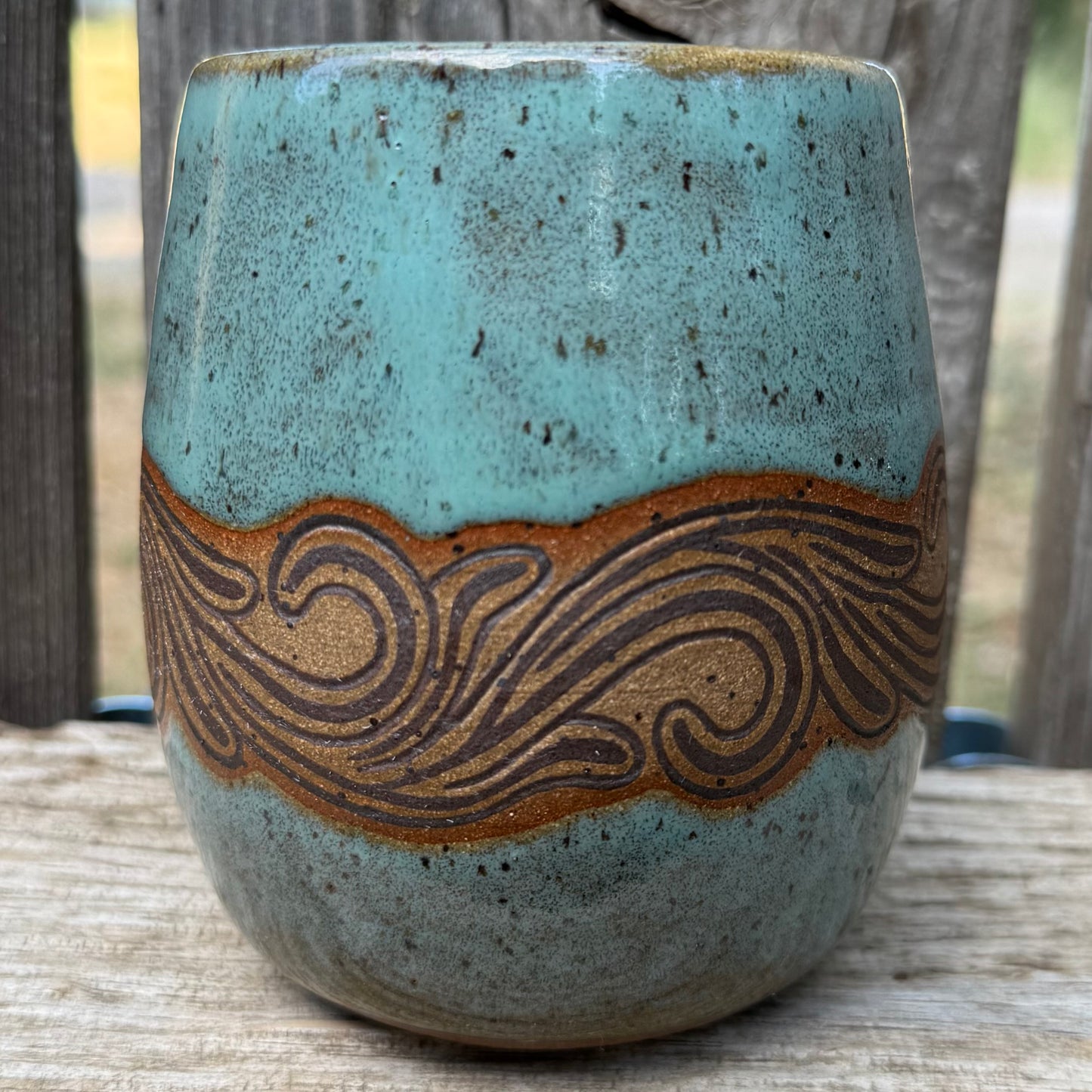 2026 SIPPER #21 - Turquoise Cow Skull