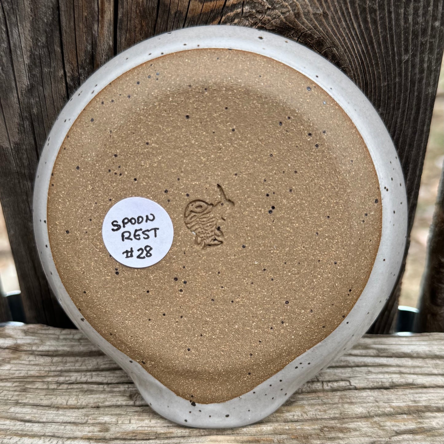 2025 SPOON REST #28 - White & Turquoise Magnolia Patch