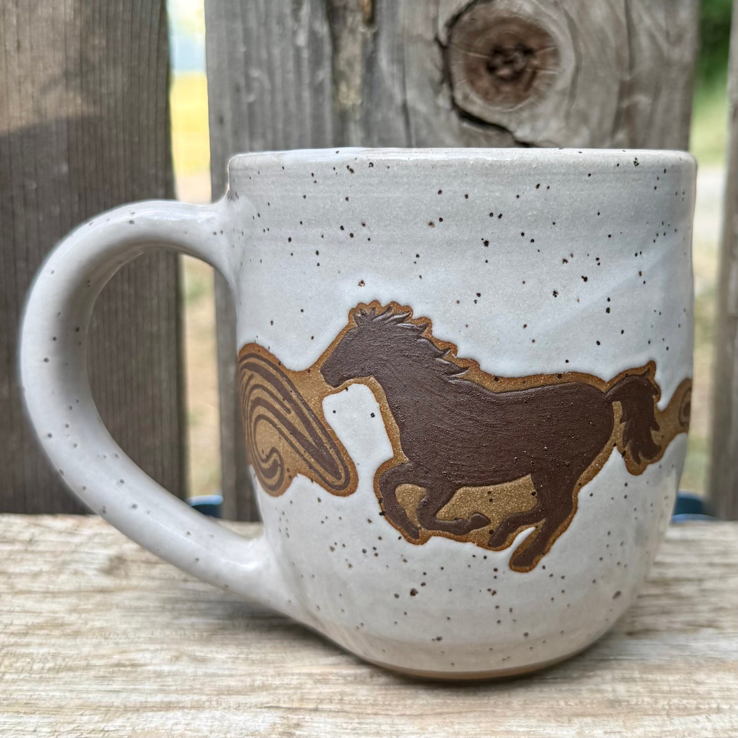2026 MUG #48 - White Galloping Horse