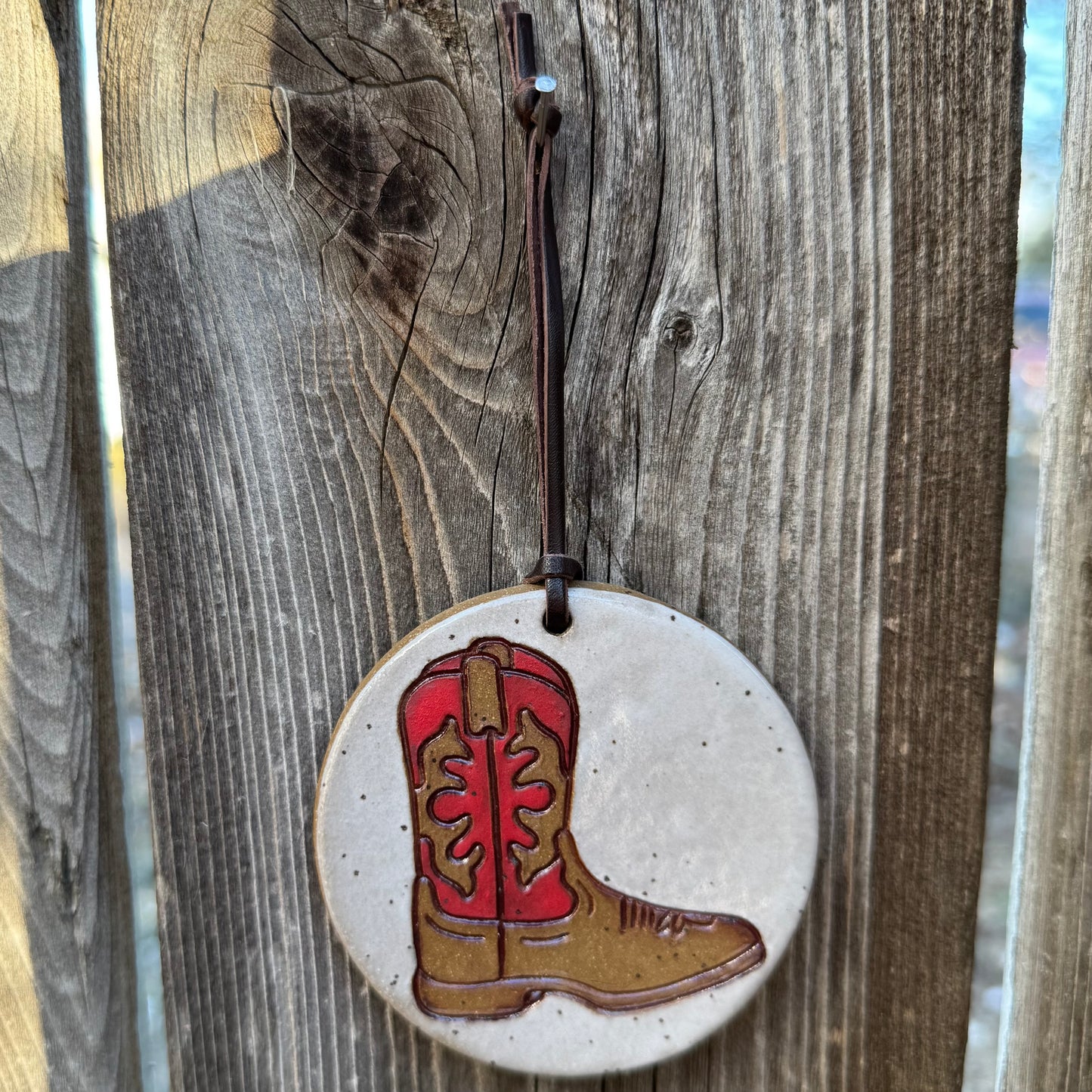 2025 ORNAMENT #10 - Santa’s Cowboy Boot