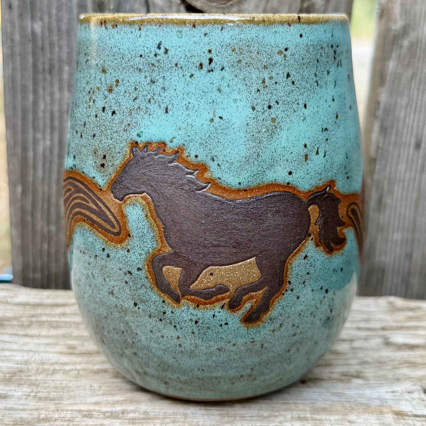 2026 SIPPER #24 - Turquoise Galloping Horse