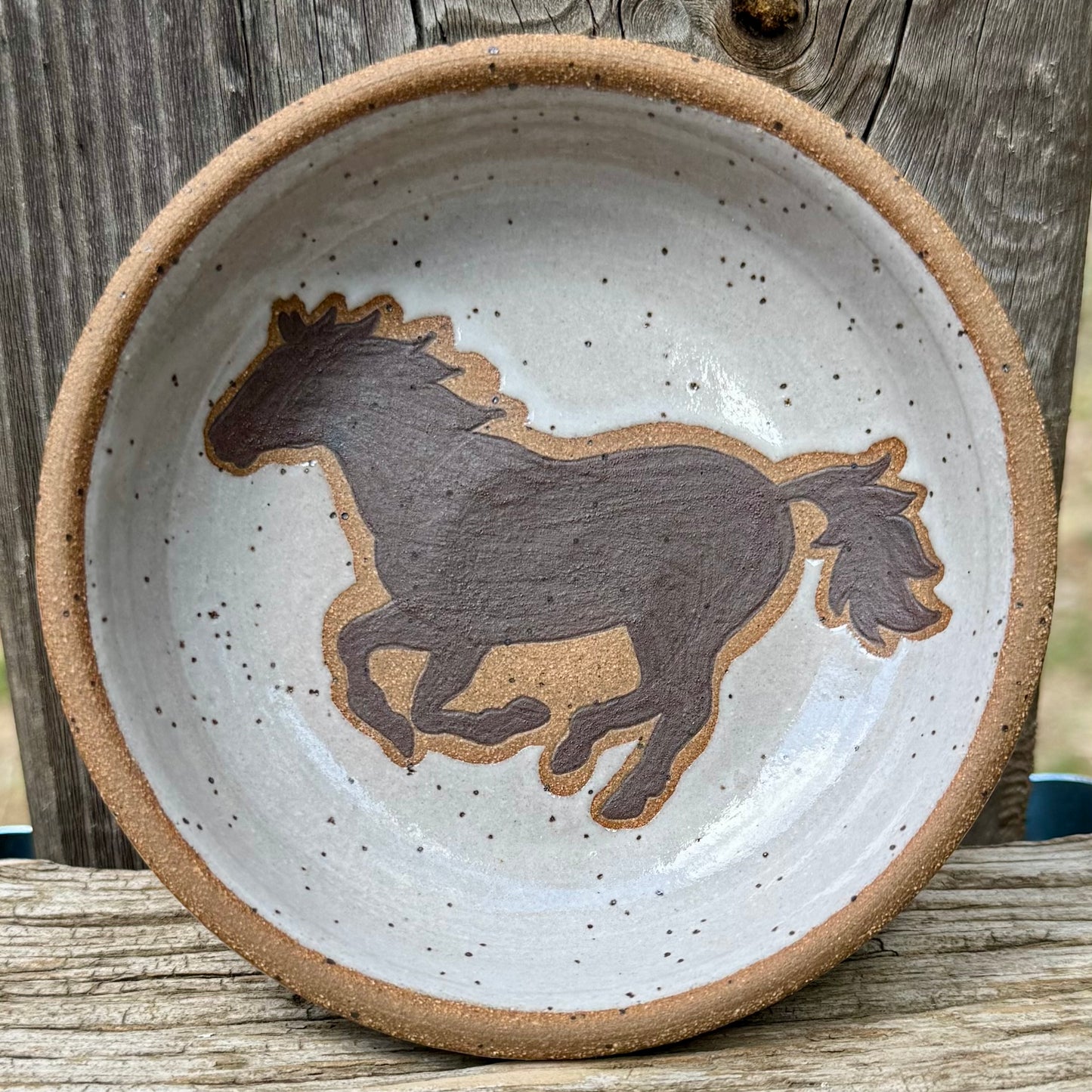 2026 RING DISH #19 - White Galloping Horse