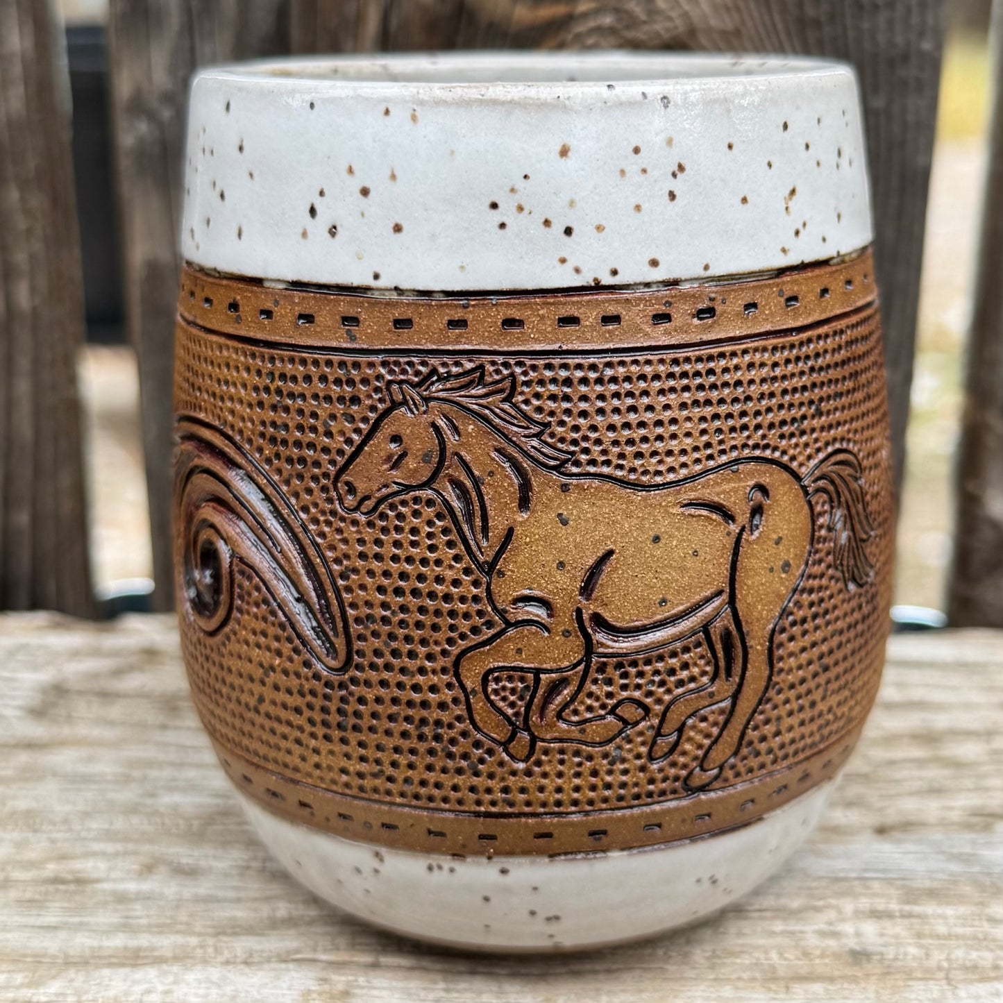2025 SIPPER #41 - White Natural Galloping Horse