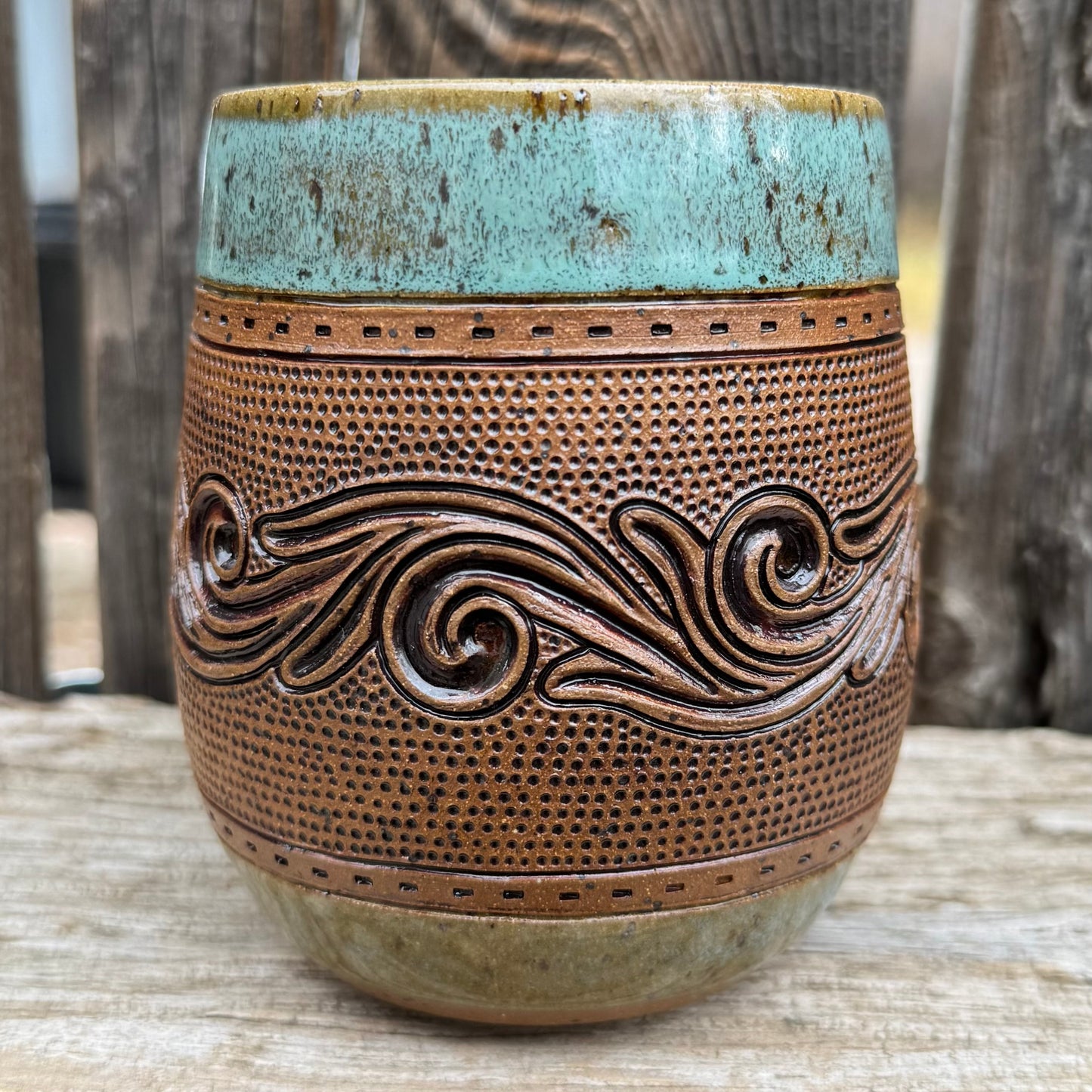 2025 SIPPER #42 - Turquoise Natural Galloping Horse