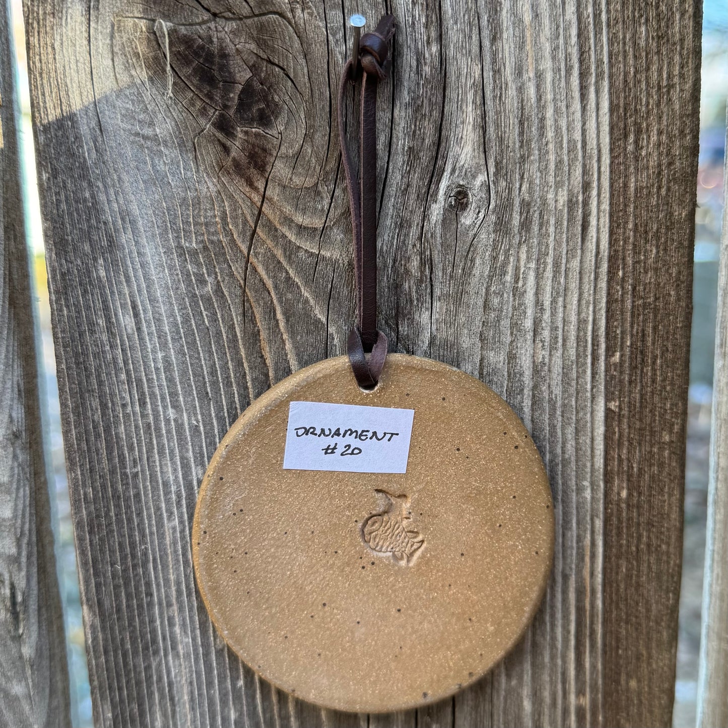 2025 ORNAMENT #20 - White & Red Jackson Flower