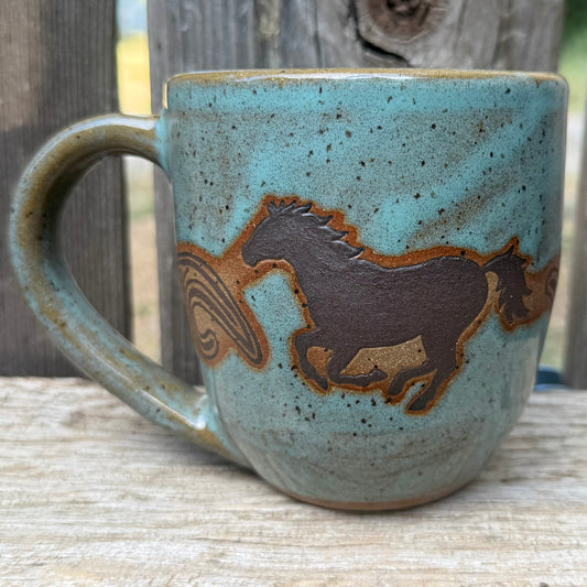 2026 MUG #49 - Turquoise Galloping Horse