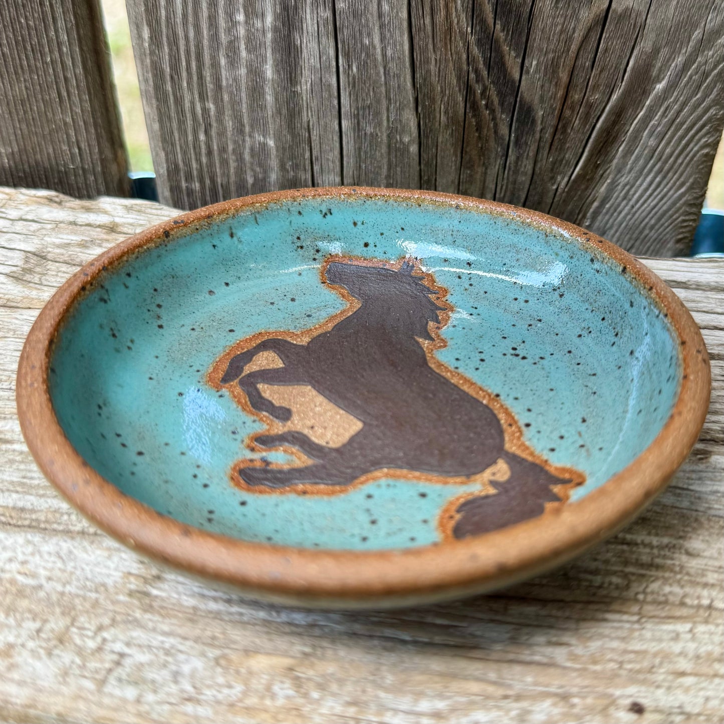 2026 RING DISH #20 - Turquoise Galloping Horse