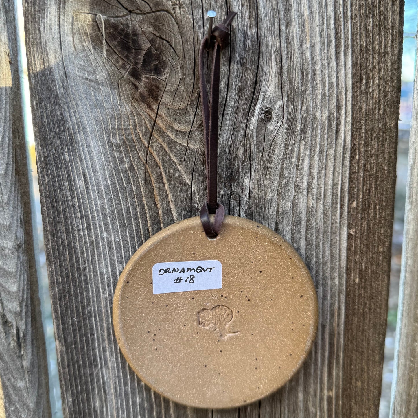 2025 ORNAMENT #18 - White & Red Jackson Flower