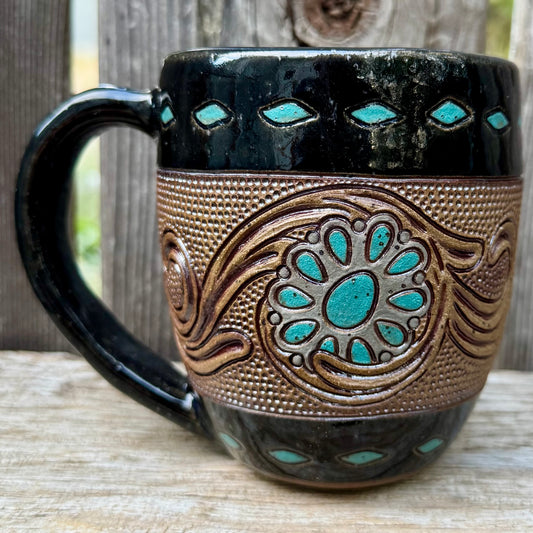 2026 MUG #58 - Black Turquoise Pendants